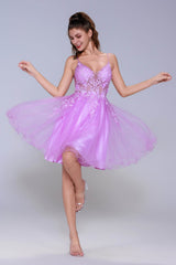 A-Line Mini Tulle Homecoming Dress CS1009 - COCOMELODY