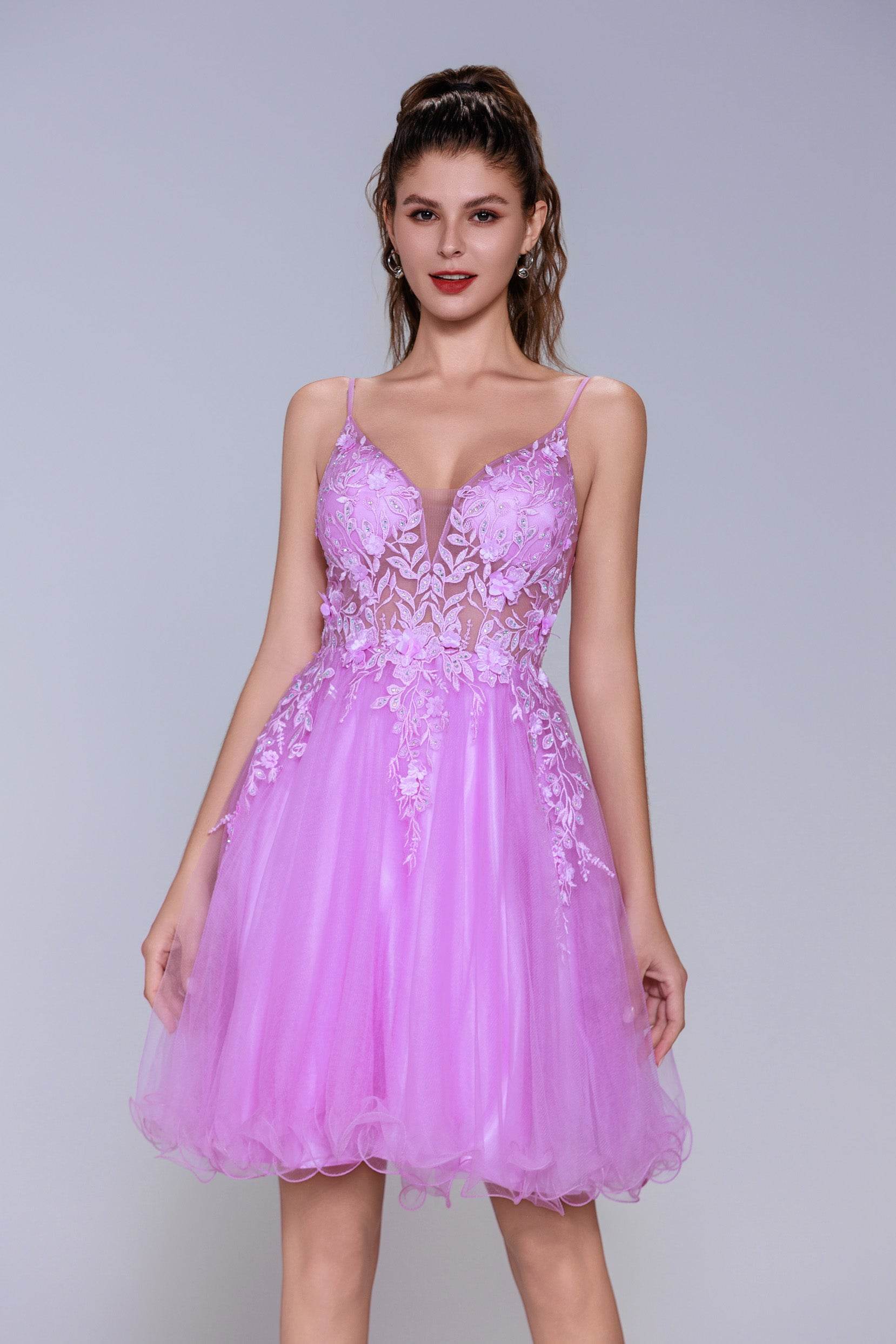 A-Line Mini Tulle Homecoming Dress CS1009 - COCOMELODY