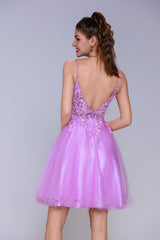 A-Line Mini Tulle Homecoming Dress CS1009 - COCOMELODY