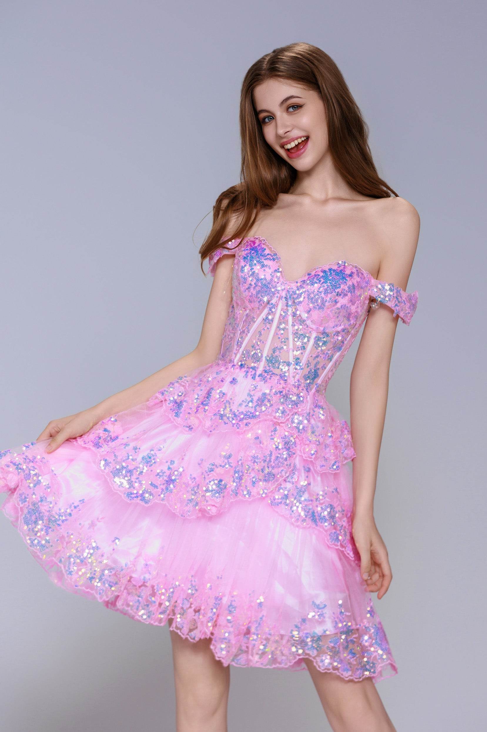 Ball Gown Mini Tulle Homecoming Dress CS1010 - COCOMELODY
