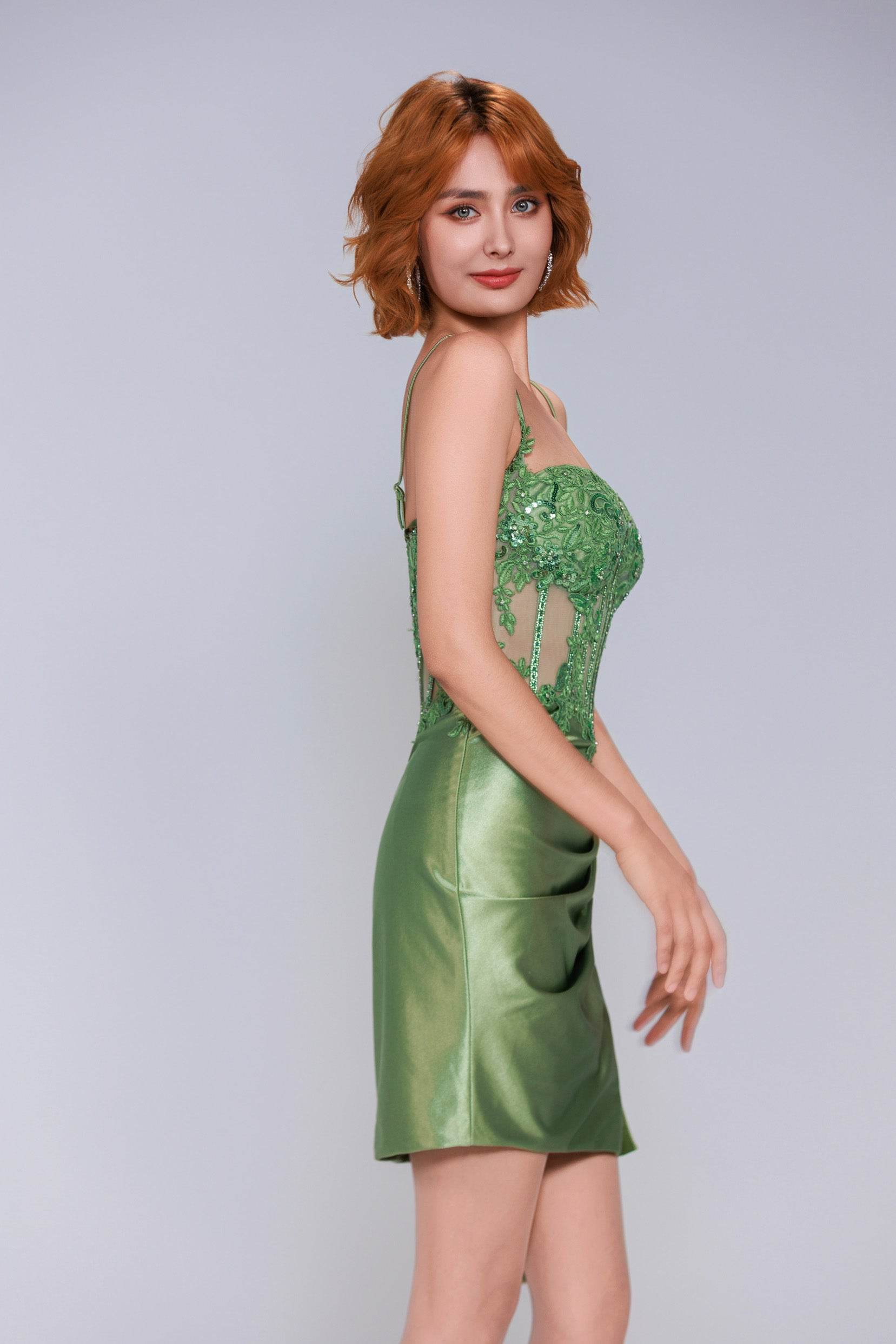 Sheath-Column Mini Stretch Satin Homecoming Dress CS1012 - COCOMELODY