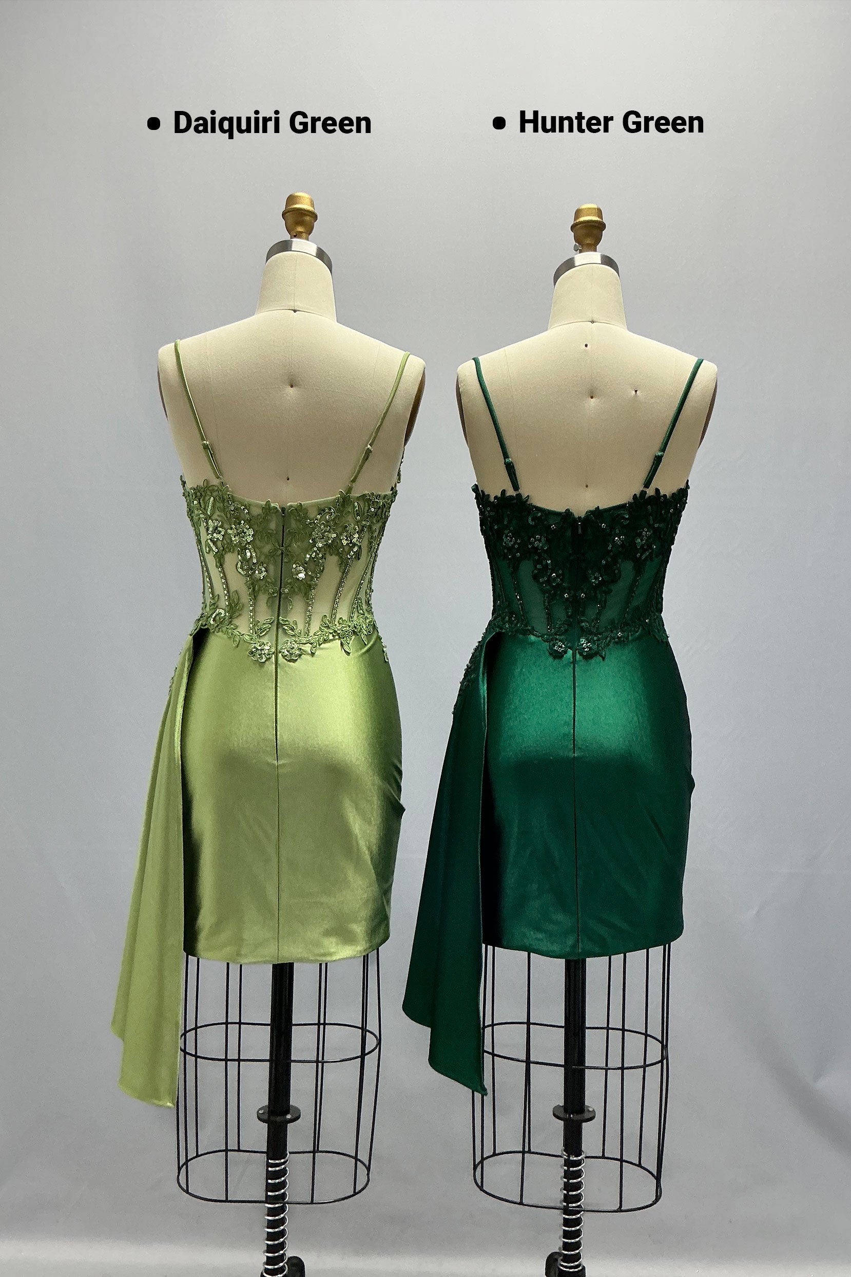 Sheath-Column Mini Stretch Satin Homecoming Dress CS1012