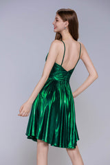A-Line Mini Hot Stamping Cloth Homecoming Dress CS1013 - COCOMELODY