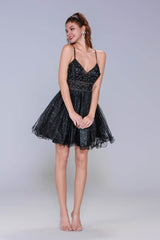 A-Line Mini Tulle Homecoming Dress CS1017 - COCOMELODY