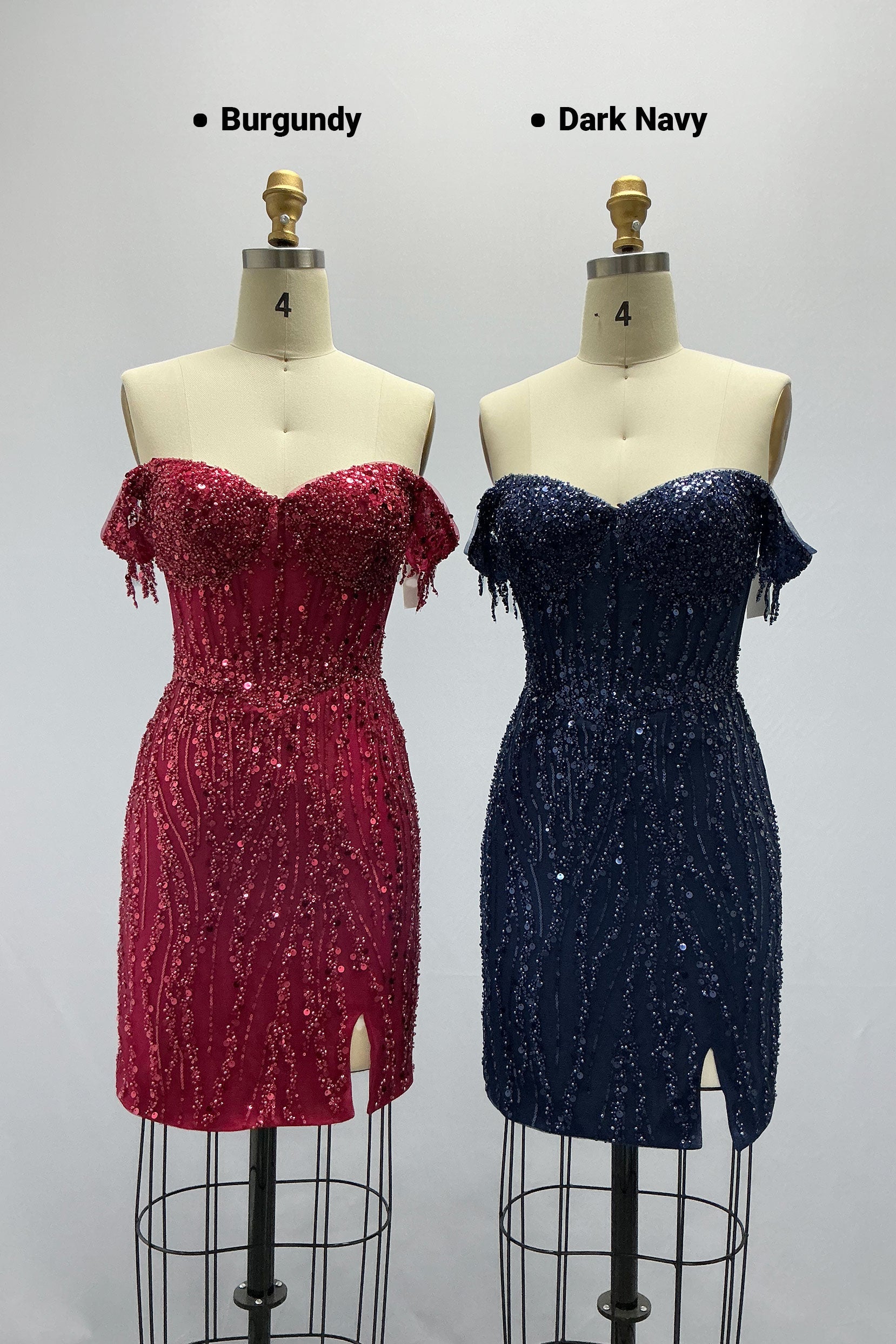 Sheath-Column Mini Sequined Homecoming Dress CS1018