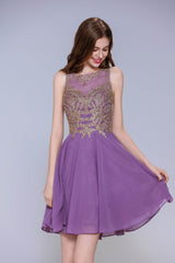 A-Line Mini Chiffon Homecoming Dress CS1021 - COCOMELODY