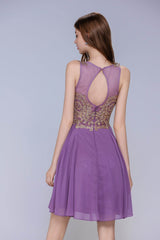 A-Line Mini Chiffon Homecoming Dress CS1021 - COCOMELODY