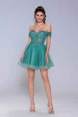 A-Line Mini Tulle Homecoming Dress CS1028 - COCOMELODY