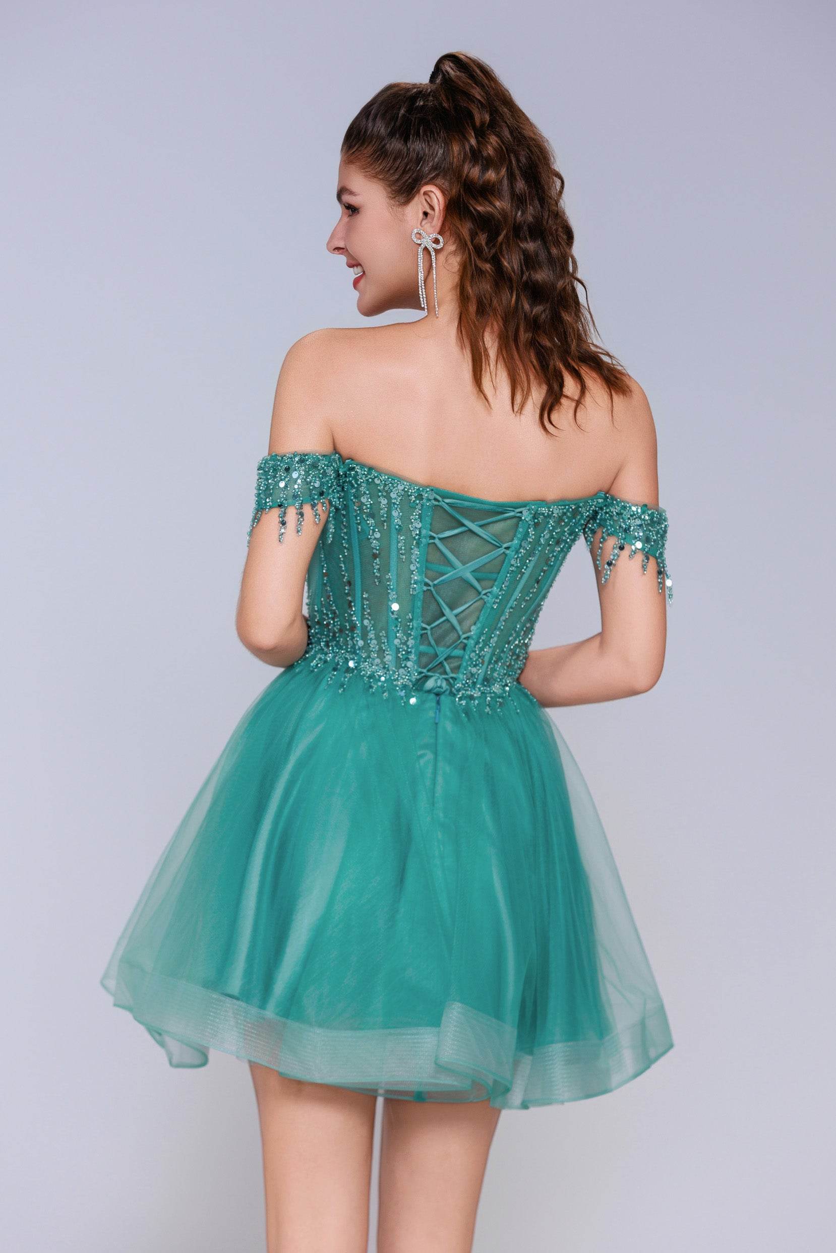 A-Line Mini Tulle Homecoming Dress CS1028 - COCOMELODY