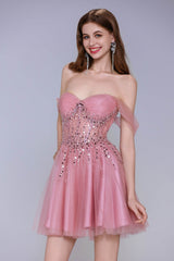 A-Line Mini Tulle Homecoming Dress CS1030 - COCOMELODY
