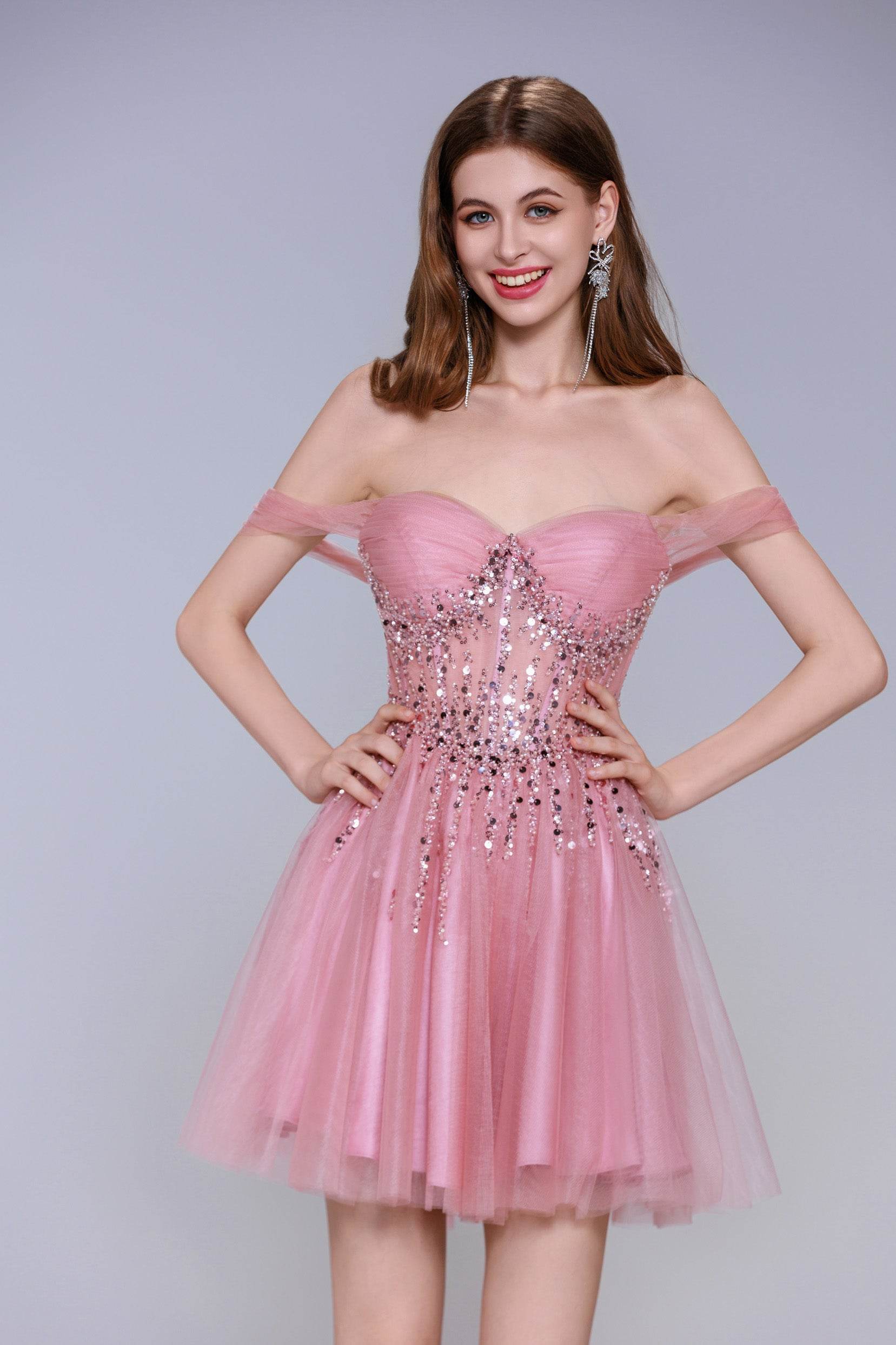 A-Line Mini Tulle Homecoming Dress CS1030 - COCOMELODY