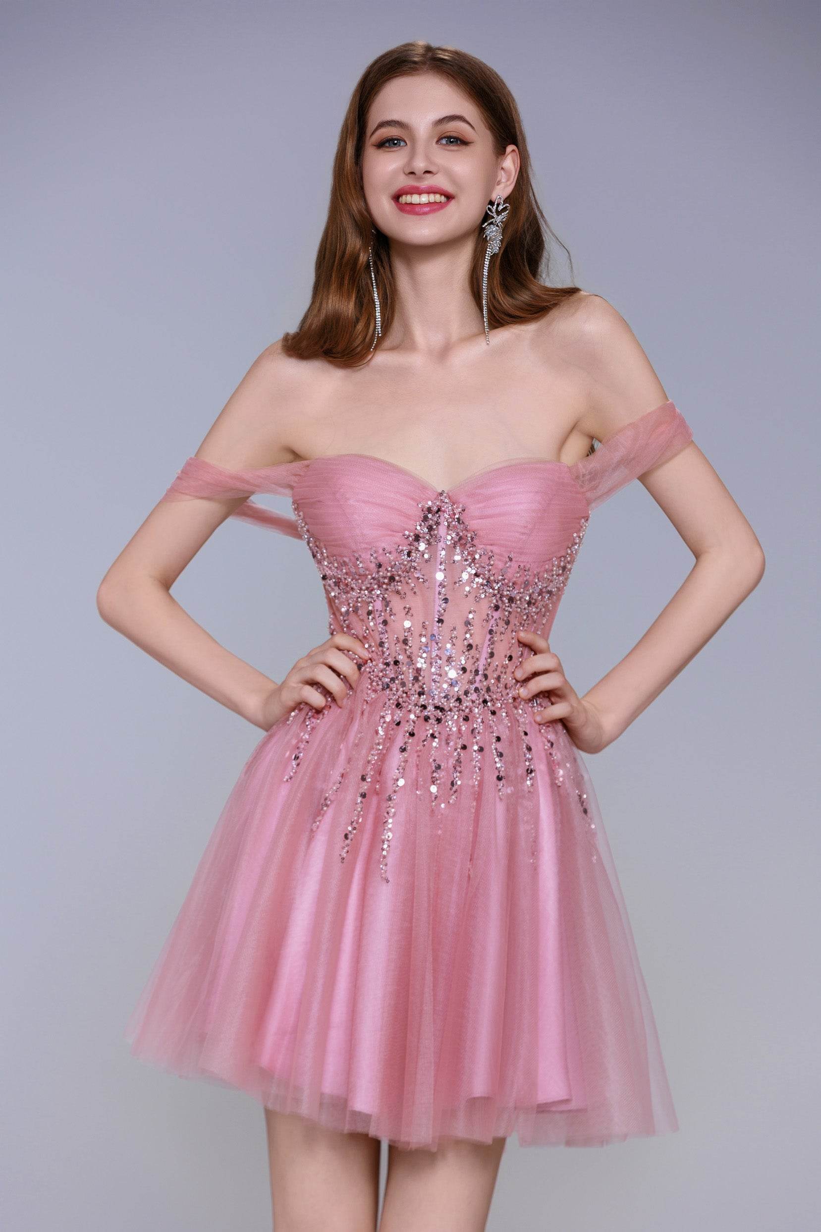 A-Line Mini Tulle Homecoming Dress CS1030 - COCOMELODY