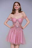 A-Line Mini Tulle Homecoming Dress CS1030 - COCOMELODY