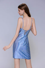 Sheath-Column Mini Sequined Homecoming Dress CS1031 - COCOMELODY