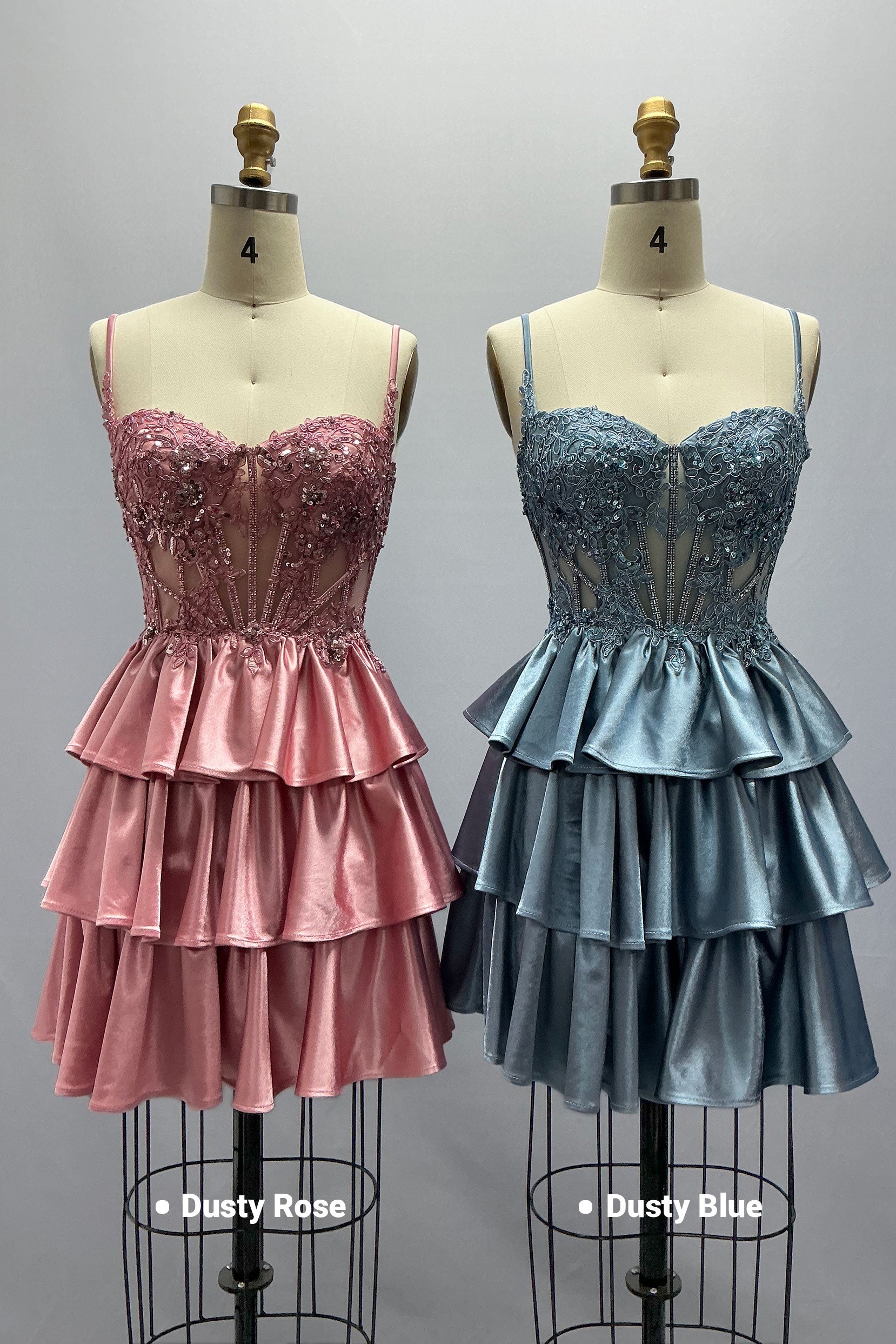 A-Line Mini Taffeta Homecoming Dress CS1033