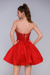 A-Line Mini Taffeta Homecoming Dress CS1034 - COCOMELODY