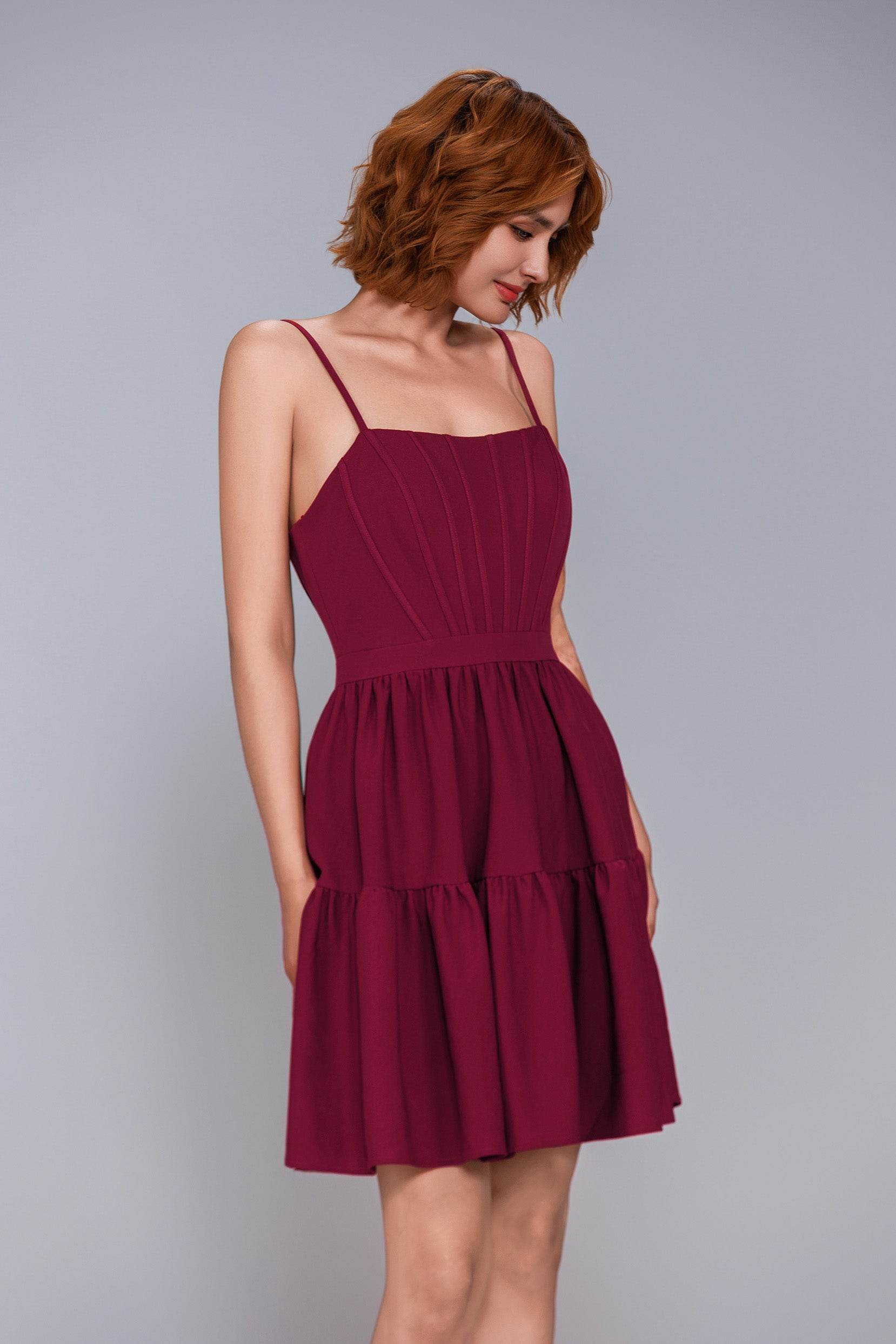 A-Line Mini Stretch Crepe Homecoming Dress CS1038 - COCOMELODY