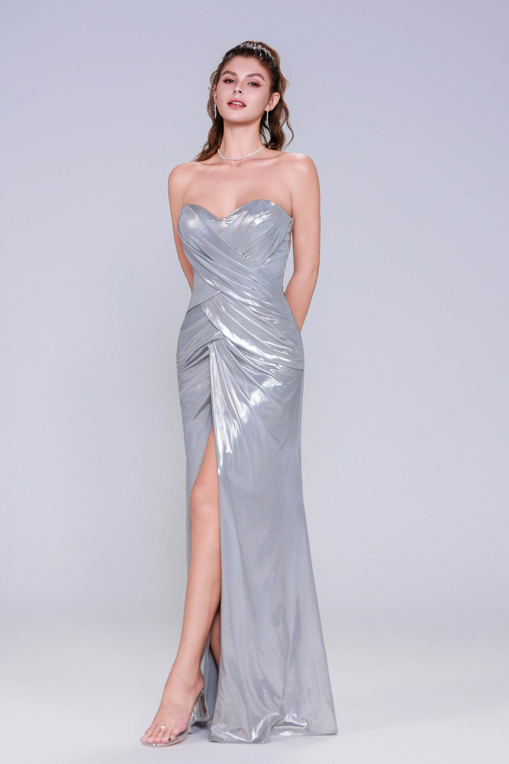 Sheath-Column Maxi Hot Stamping Cloth Prom Dress CS1041 - COCOMELODY