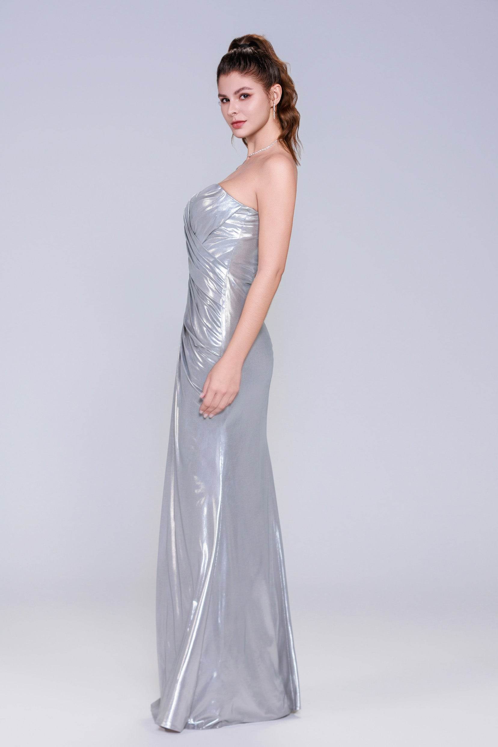 Sheath-Column Maxi Hot Stamping Cloth Prom Dress CS1041 - COCOMELODY