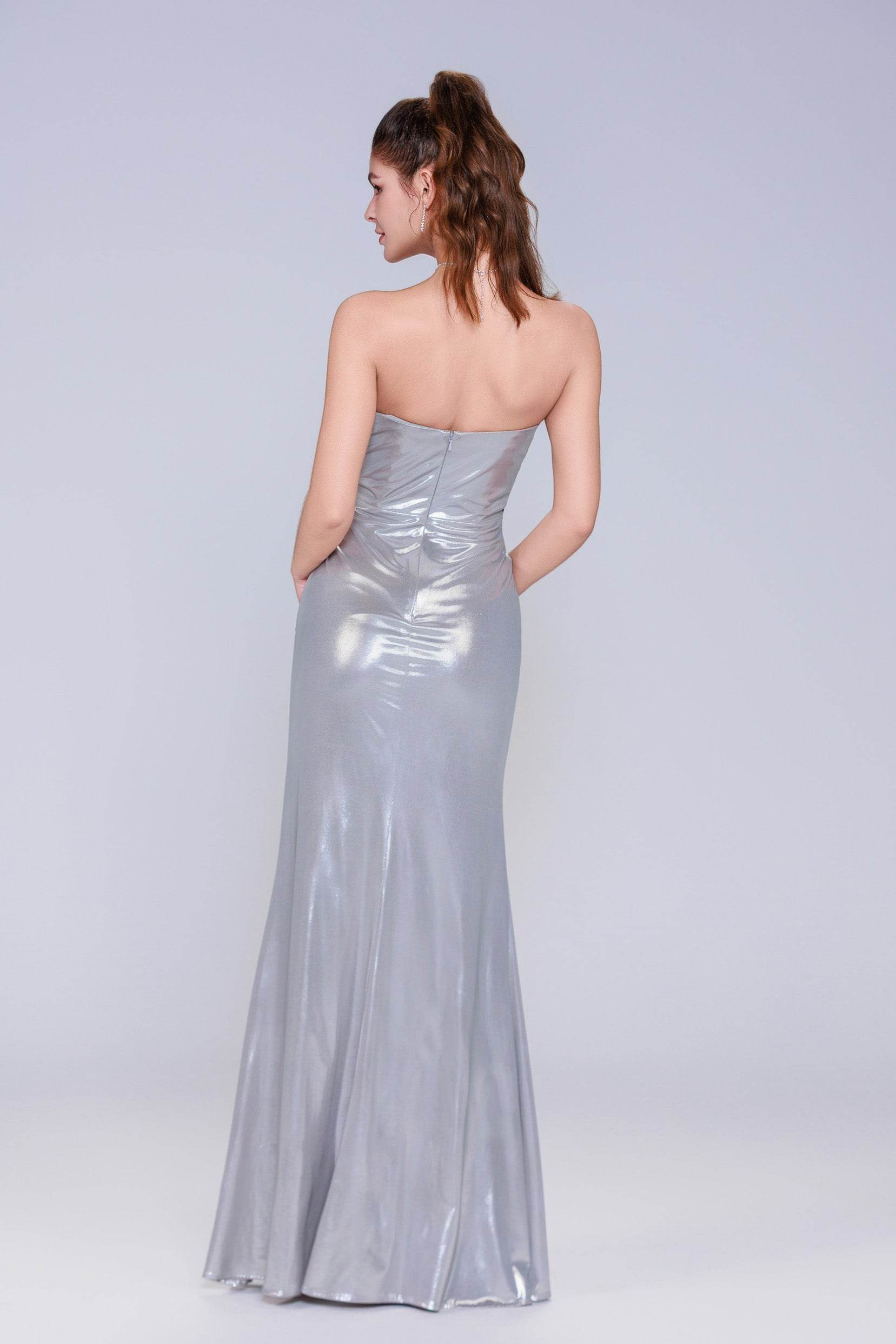 Sheath-Column Maxi Hot Stamping Cloth Prom Dress CS1041 - COCOMELODY