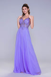 A-Line Maxi Chiffon Prom Dress CS1043 - COCOMELODY