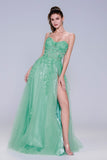 A-Line Maxi Tulle Prom Dress CS1044 - COCOMELODY