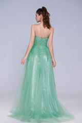 A-Line Maxi Tulle Prom Dress CS1044 - COCOMELODY