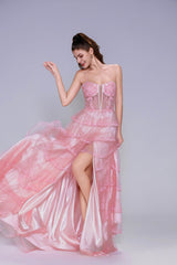 Ball Gown Sweep-Brush Train Tulle Prom Dress CS1048 - COCOMELODY