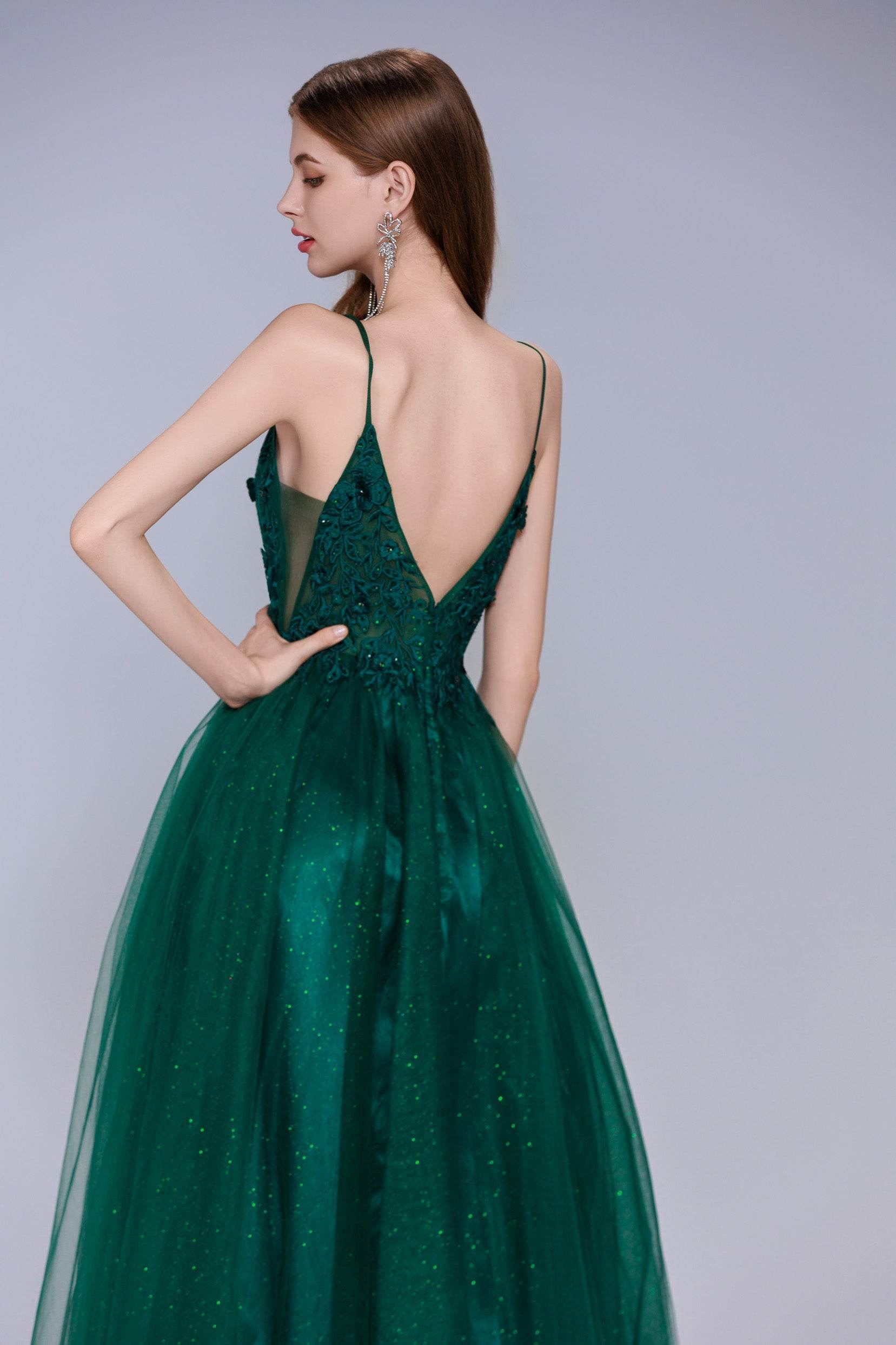 A-Line Maxi Tulle Prom Dress CS1060 - COCOMELODY