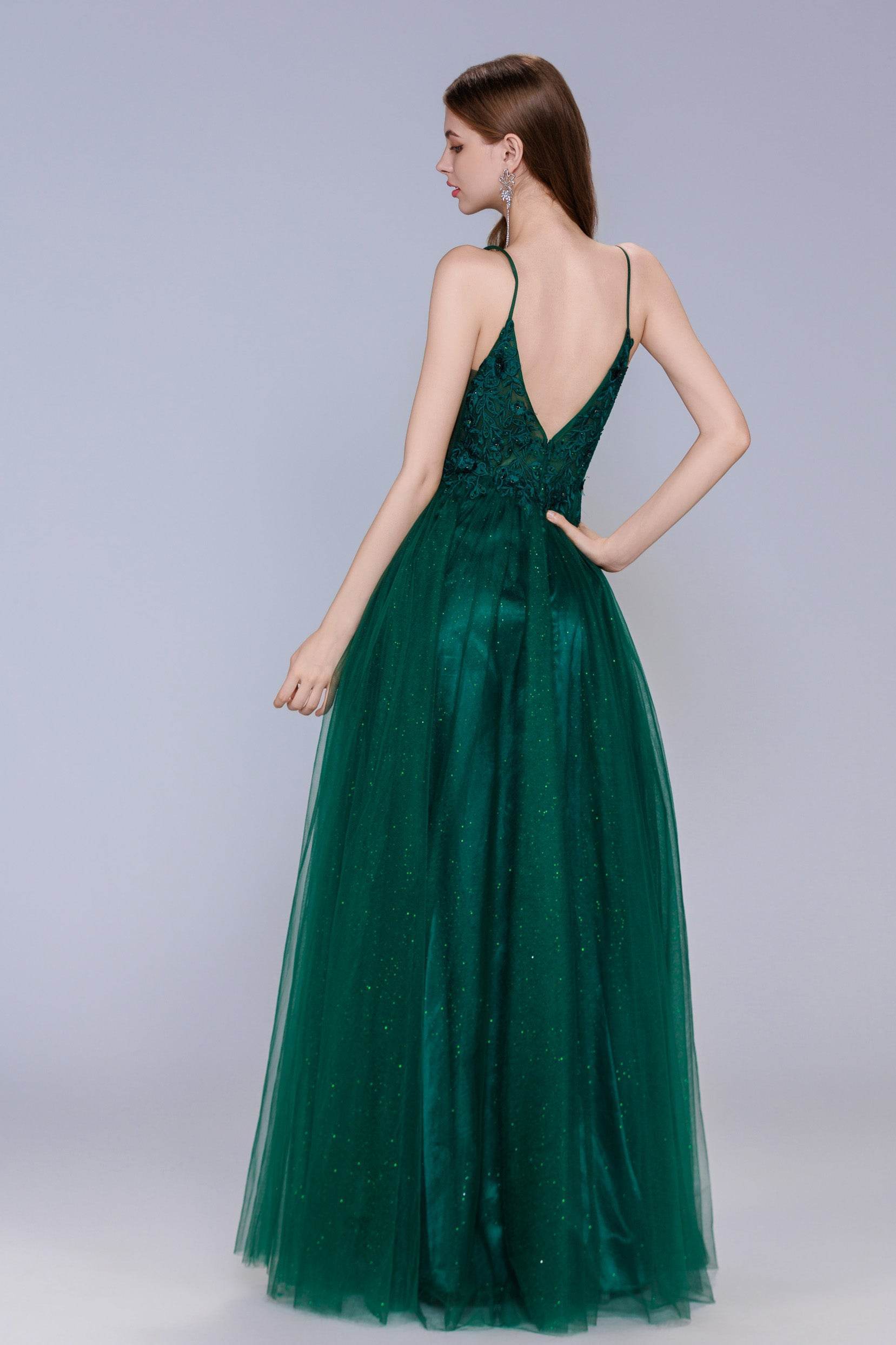 A-Line Maxi Tulle Prom Dress CS1060 - COCOMELODY