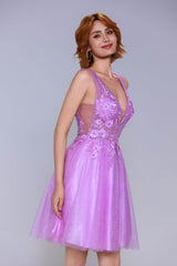 A-Line Mini Tulle Homecoming Dress CS1074 - COCOMELODY