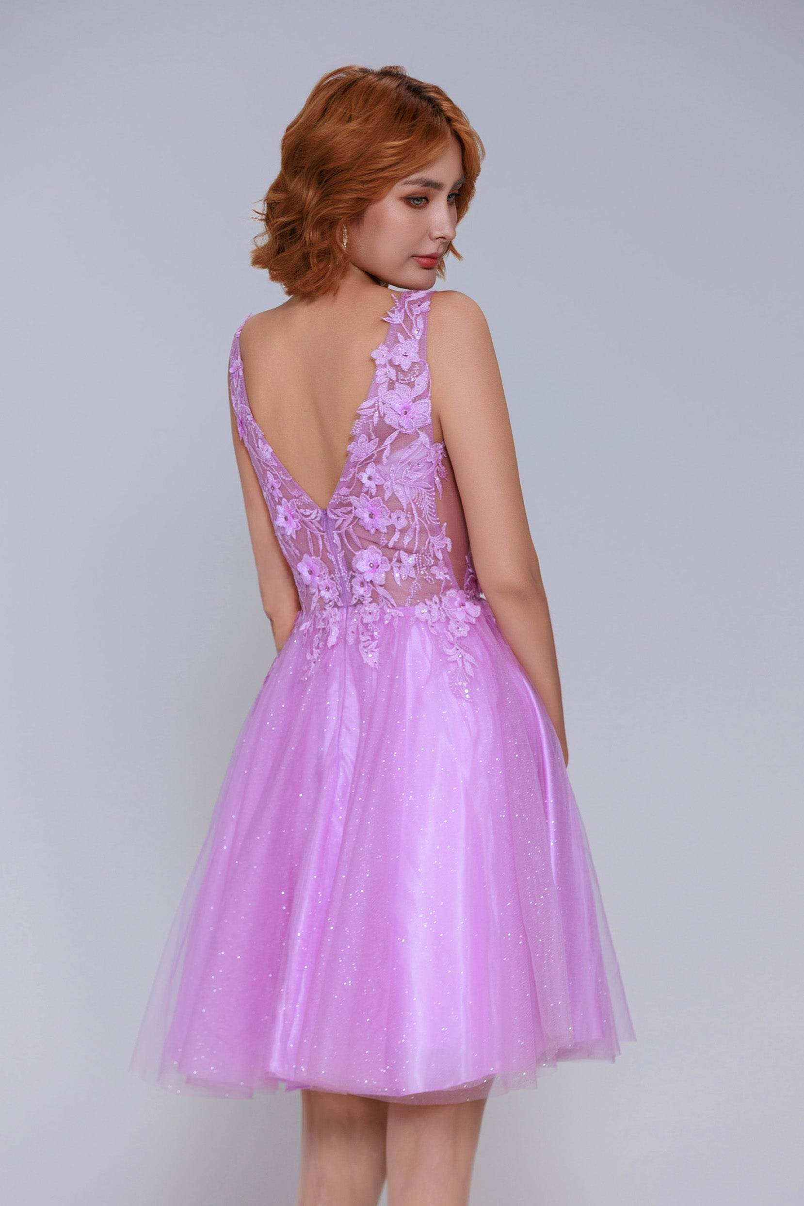 A-Line Mini Tulle Homecoming Dress CS1074 - COCOMELODY