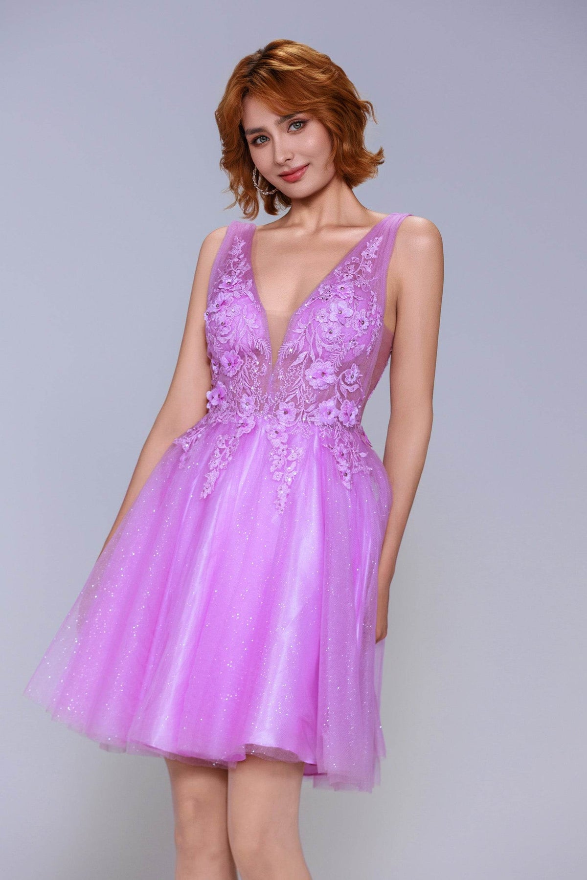 A-Line Mini Tulle Homecoming Dress CS1074 - COCOMELODY