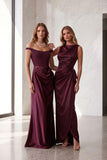 Sheath-Column Floor Length Acetate Satin Special Occasion Dress CS1092