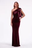 Sheath-Column Floor Length Velvet Satin Special Occasion Dress CS1096