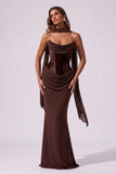 Trumpet-Mermaid Floor Length Velvet Chiffon Special Occasion Dress CS1098