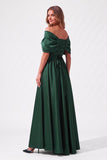 A-Line Floor Length Satin Special Occasion Dress CS1103