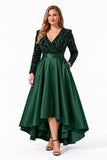 A-Line High-Low Satin Special Occasion Dress CS1106