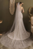 One-tier Cut Edge Tulle Chapel Veils CV0266 - COCOMELODY