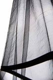 One-tier Ribbon Edge Tulle Hip Veils with Ribbons CV0281 - COCOMELODY