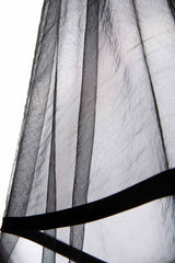 One-tier Ribbon Edge Tulle Hip Veils with Ribbons CV0281 - COCOMELODY