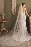 One-tier Cut Edge Tulle Cathedral Veils CV0296 - COCOMELODY