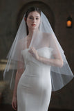 Two-tier Cut Edge Tulle Hip Veils CV0306 - COCOMELODY