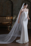 Two-tier Cut Edge Tulle Cathedral Veils with CV0322 - COCOMELODY