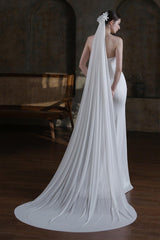 One-tier Cut Edge Tulle Chapel Veils with CV0372 - COCOMELODY
