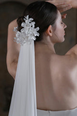 One-tier Cut Edge Tulle Chapel Veils with CV0372 - COCOMELODY