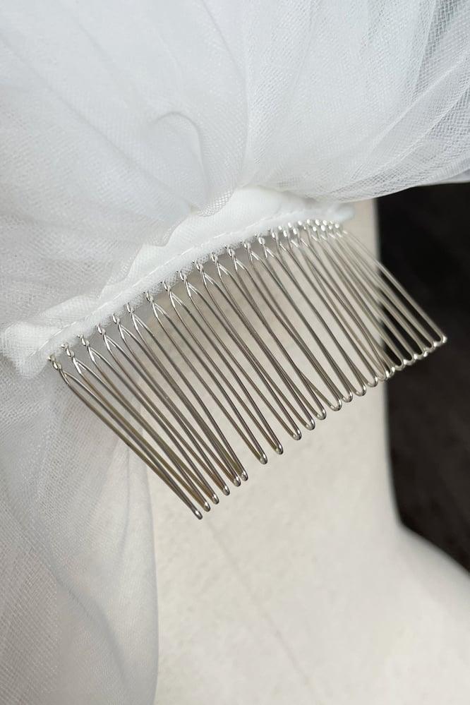 Three-tier Cut Edge Tulle Waist Veils with CV0377 - COCOMELODY
