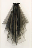 Two-tier Cut Edge Tulle Elbow Veils with Bow CV0390 - COCOMELODY