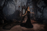 One-tier Lace Edge Tulle Chapel Veils with Appliques Beading CV0397 - COCOMELODY
