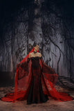 One-tier Lace Edge Tulle Cathedral Veils with Appliques CV0399 - COCOMELODY
